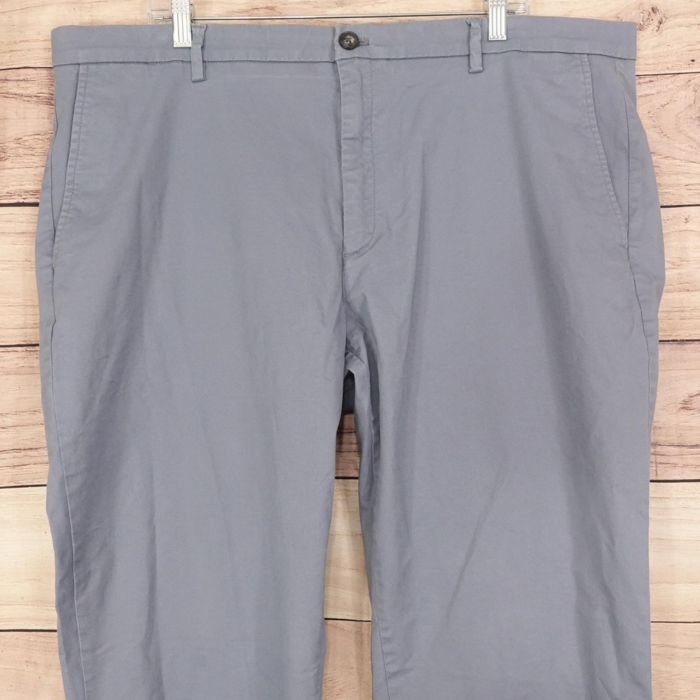 Joseph Abboud Chino Pants Mens 44x34 Blue Modern Fit Stretch Flat Front Cotton - Picture 2 of 9
